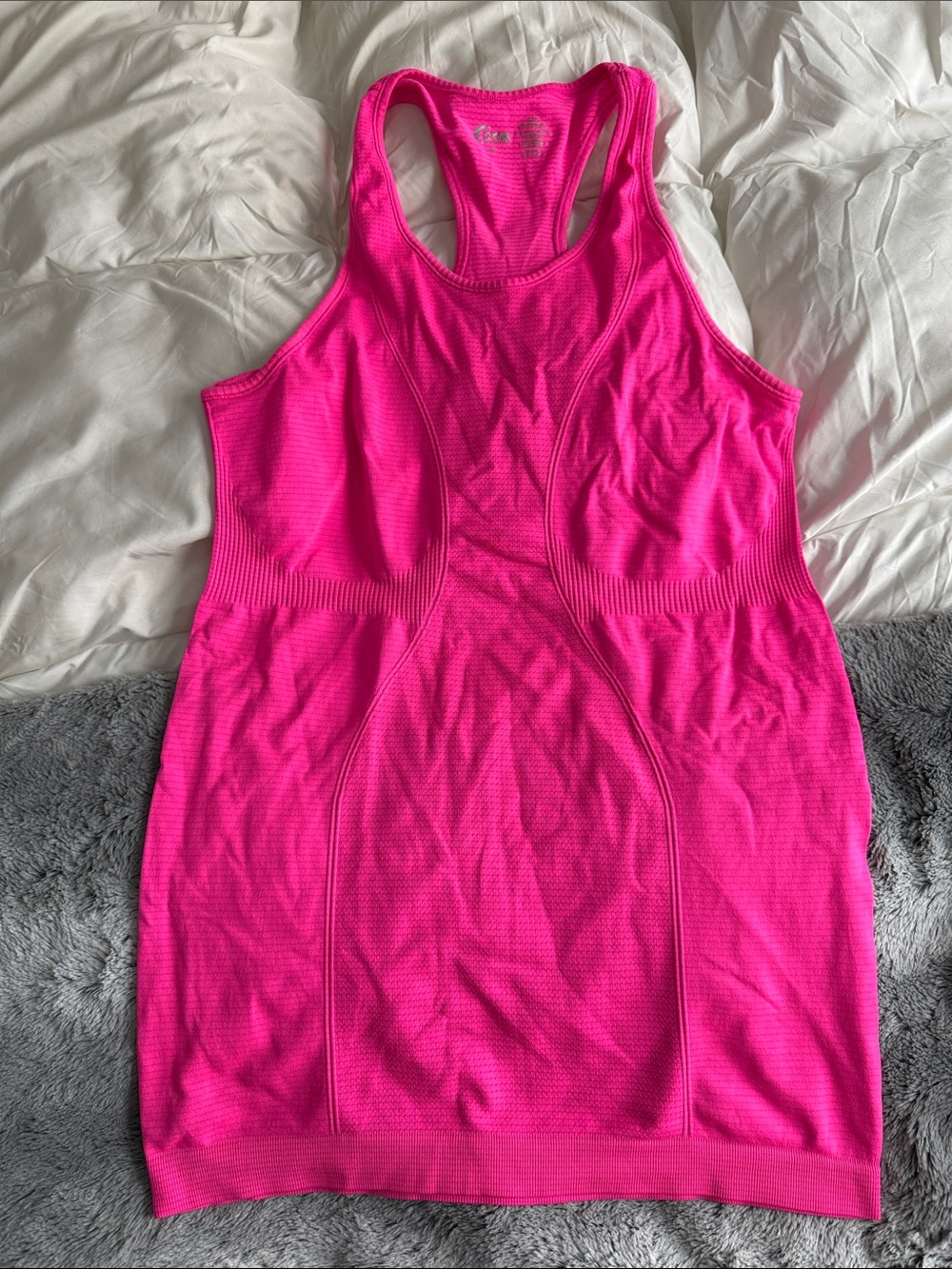 Racerback Seamless Tank Top in Hot Pink